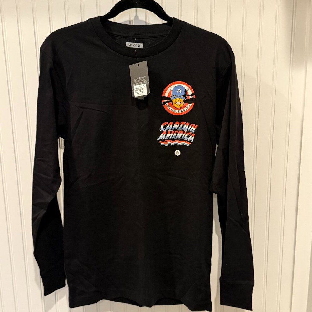Stance Unisex Long Sleeve Small Tee Captain America - Picture 2 of 3